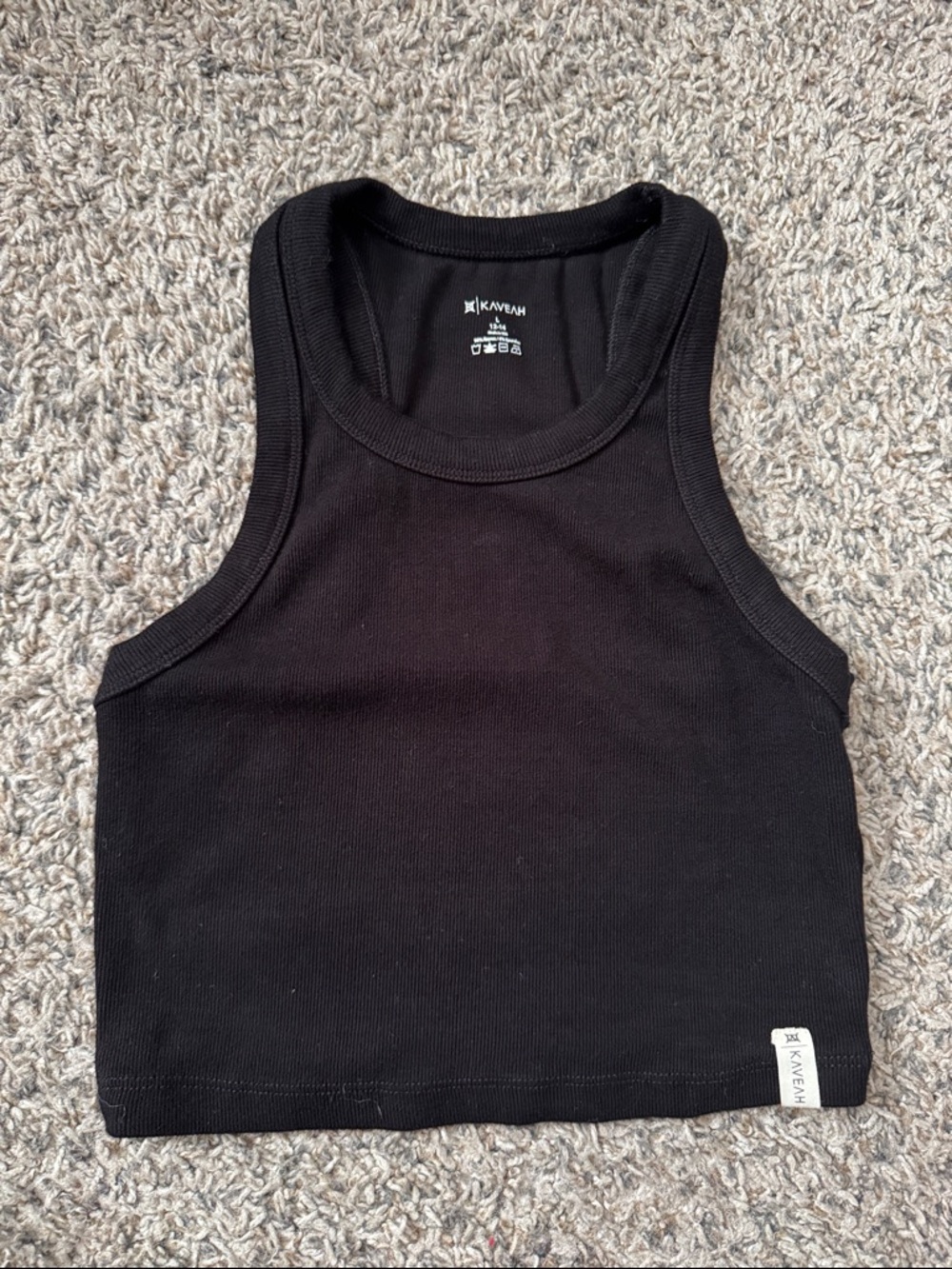 Kaveah Brand Rib Cropped Racerback| Girls Size 12-14